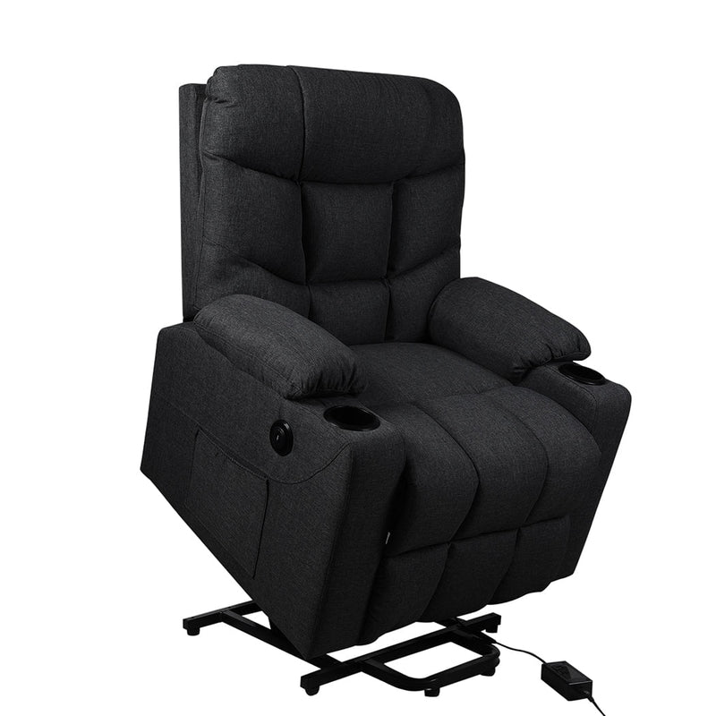 Levede Recliner Chair Electric Lift Chair Armchair Lounge Fabric Sofa USB Charge