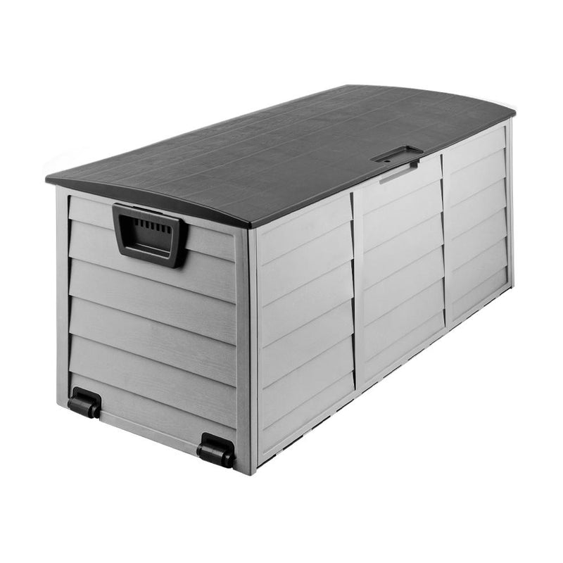 Gardeon 290L Outdoor Storage Box - Black - Payday Deals