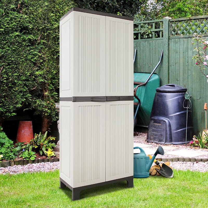 Gardeon Outdoor Storage Cabinet Lockable Cupboard Garage 173cm - Payday Deals