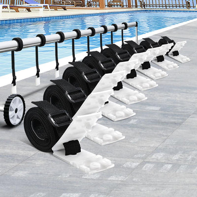 Aquabuddy Pool Cover Roller Attachment Straps Kit 8PCS for Swimming Solar Pool - Payday Deals