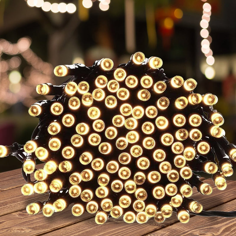 Solar Powered LED Fairy String Lights Outdoor Garden Party Wedding Controller - Payday Deals