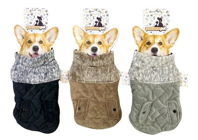 70cm Quilted Dog Jacket Coat Warm Winter Pet Clothes Vest Padded Windbreaker