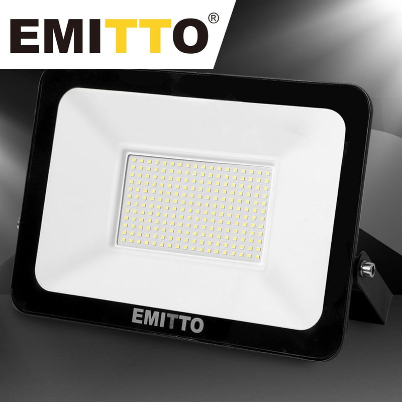 Emitto LED Flood Light 150W Outdoor Floodlights Lamp 220V-240V IP65 Cool White - Payday Deals