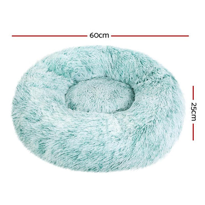 i.Pet Pet bed Dog Cat Calming Pet bed Small 60cm Teal Sleeping Comfy Cave Washable - Payday Deals