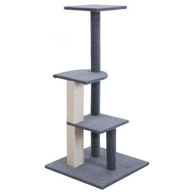 i.Pet Cat Tree 124cm Trees Scratching Post Scratcher Tower Condo House Furniture Wood Steps - Payday Deals