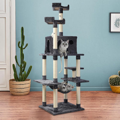 i.Pet Cat Tree 184cm Trees Scratching Post Scratcher Tower Condo House Furniture Wood - Payday Deals