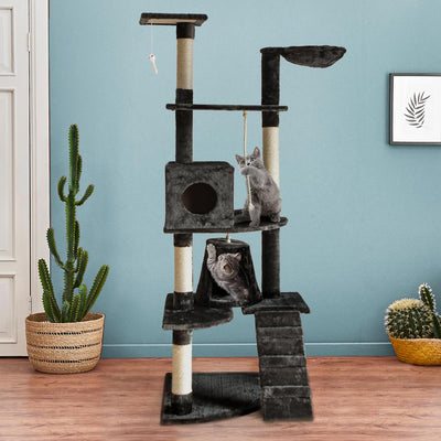 i.Pet Cat Tree 193cm Trees Scratching Post Scratcher Tower Condo House Furniture Wood - Payday Deals