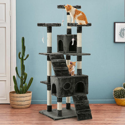 i.Pet Cat Tree 180cm Trees Scratching Post Scratcher Tower Condo House Furniture Wood - Payday Deals