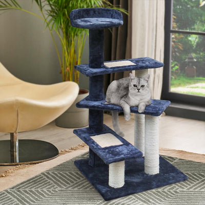 i.Pet Cat Tree 100cm Trees Scratching Post Scratcher Tower Condo House Furniture Wood Steps - Payday Deals