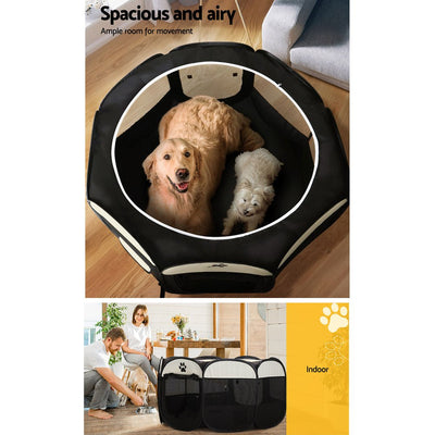 i.Pet Dog Playpen Pet Playpen Enclosure Crate 8 Panel Play Pen Tent Bag Fence Puppy 3XL