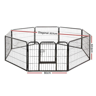 i.Pet 8 Panel Pet Dog Playpen Puppy Exercise Cage Enclosure Fence Play Pen 80x60cm - Payday Deals