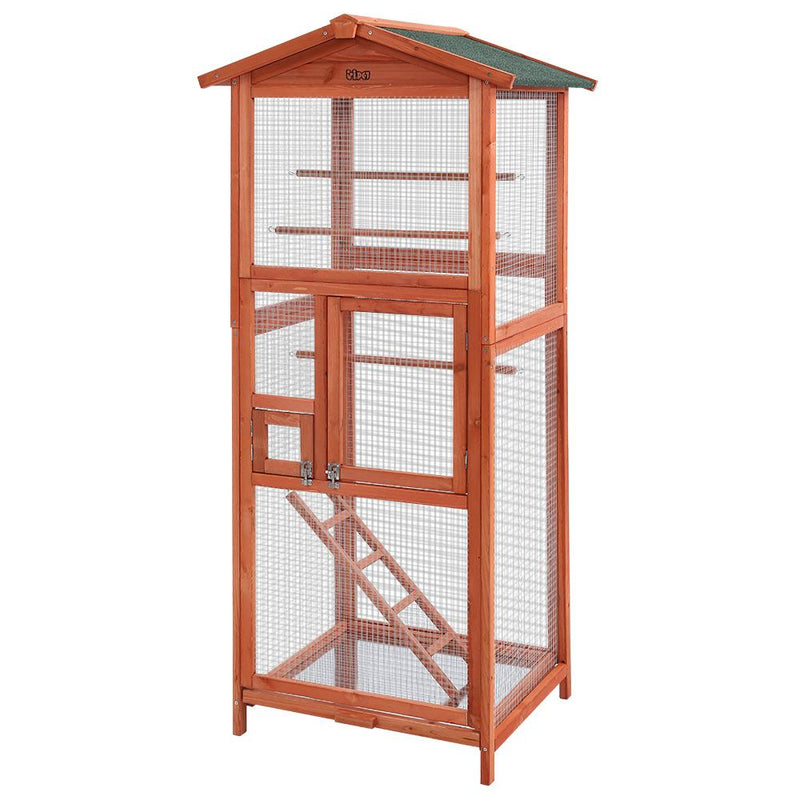 i.Pet Bird Cage Wooden Pet Cages Aviary Large Carrier Travel Canary Cockatoo Parrot XL - Payday Deals
