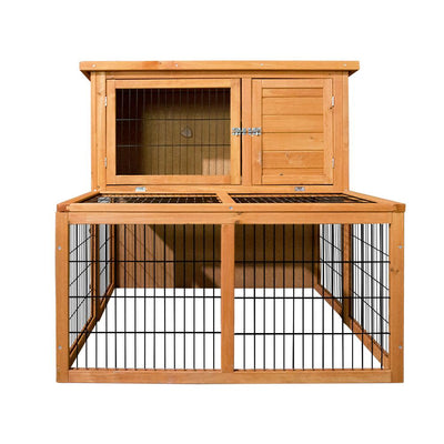 i.Pet Rabbit Hutch Wooden Pet Chicken Coop 100cm Tall - Payday Deals