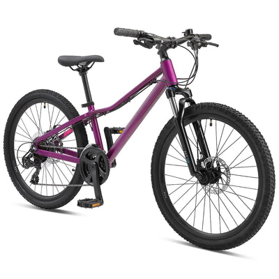 Ultralight SW24 Girls 24" Kids Hardtail Mountain Bike Purple Rain