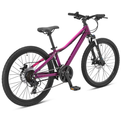 Ultralight SW24 Girls 24" Kids Hardtail Mountain Bike Purple Rain