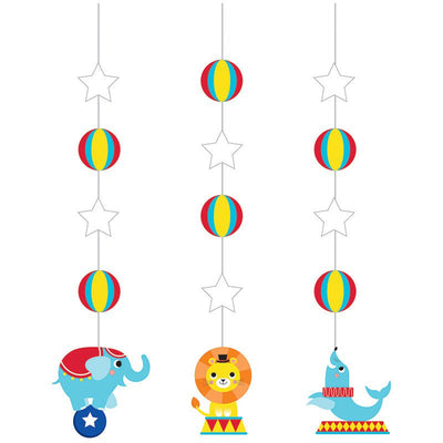Circus Party Hanging Cutouts 3 Pack
