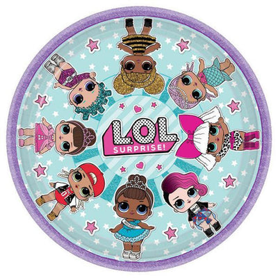 LOL Surprise Dolls Party Supplies Round Dinner Plates x 8 Pack