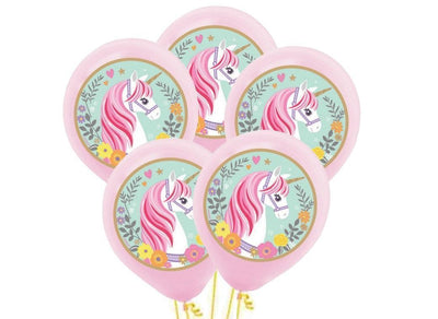 Magical Unicorn Party Supplies 5 Pack Latex Balloons