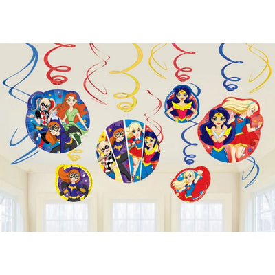 Super Hero Girls Party Supplies -Hanging Swirls