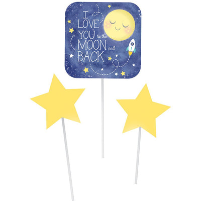 Moon Stars Space Party Supplies Centerpiece Sticks