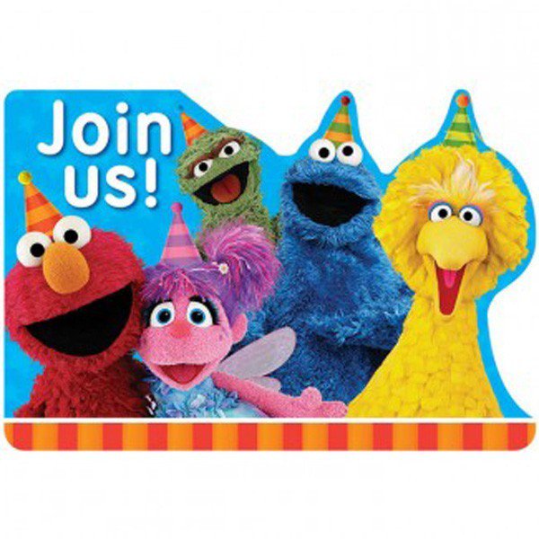 Sesame Street Invitations 8 Pack