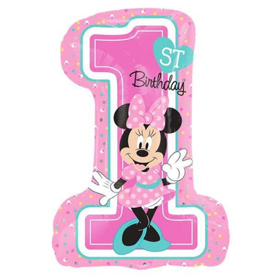 Minnie Mouse 1st Birthday Shaped Balloon