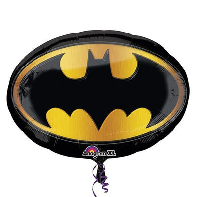Batman Party Supplies Bat Emblem Oval Supershape Balloon