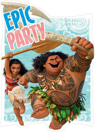 Moana Party Supplies Invitations 8 Pack