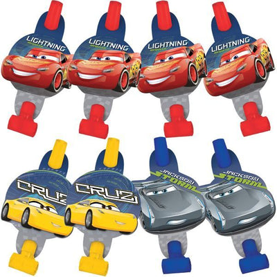 Disney Cars 3 Party Supplies Blowouts with Medallions 8 Pack