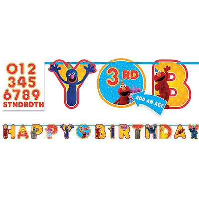 Sesame Street Party Supplies Happy Birthday Banner Add an Age