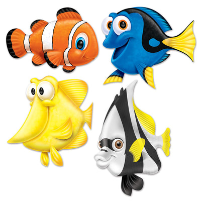 Under The Sea Party Supplies Fish Cutouts 4 pack