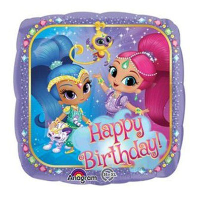 Shimmer and Shine Party Supplies Foil Happy Birthday Balloon