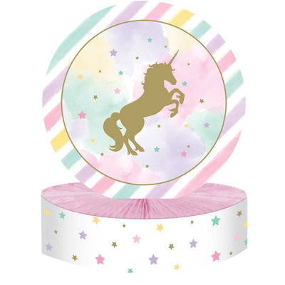 Unicorn Sparkle Party Supplies Honeycomb Centrepiece