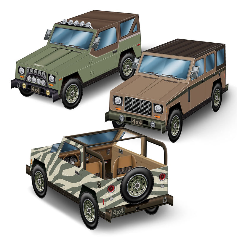 Jungle Safari Party Supplies 3-D SUV Table Centrepieces