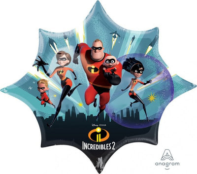 Incredibles 2 Party Supplies Flash Shape Group Foil Balloon
