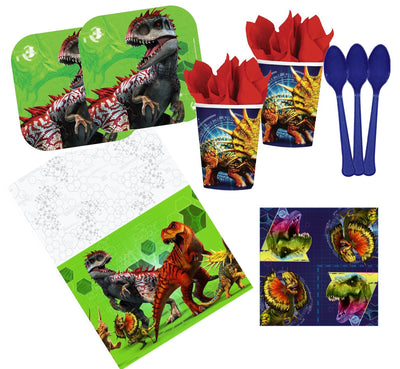 Jurassic World Dinosaur Party Supplies 16 Person Deluxe Guest Pack