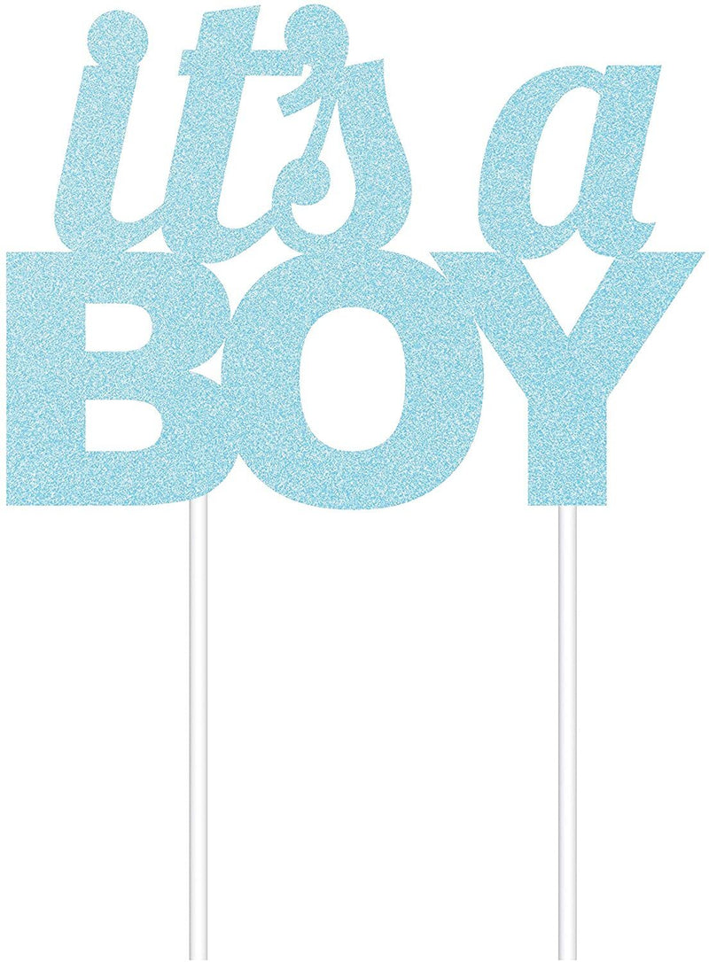 Boys Baby Shower Party Supplies Blue Glitter “It&
