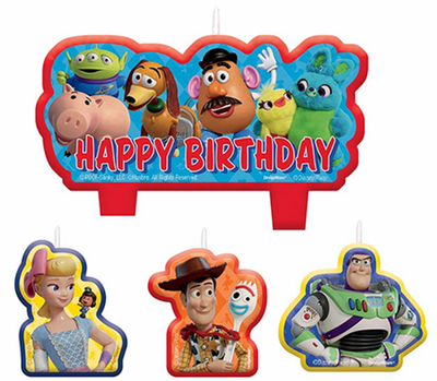 Toy Story 4 Party Supplies Candles 4 Piece Set