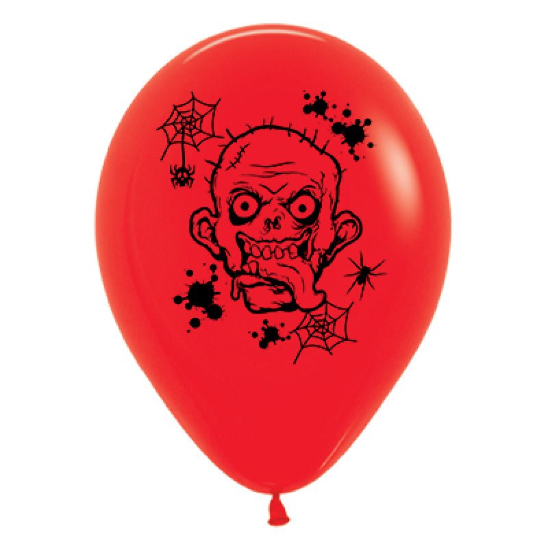 Halloween Zombie Horror Fashion Red Latex Balloons- 25 Pack