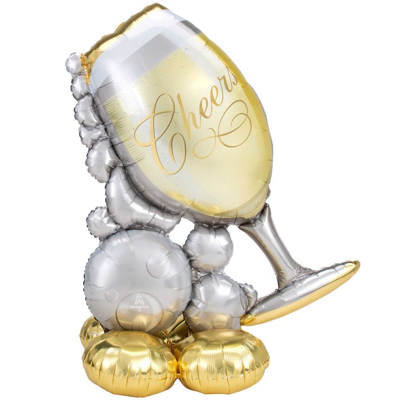 Bubbly Wine Glass Cheers AirLoonz Giant Foil Air Fill Balloon