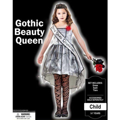 Gothic Beauty Queen 8-10 Years Girls Halloween Costume
