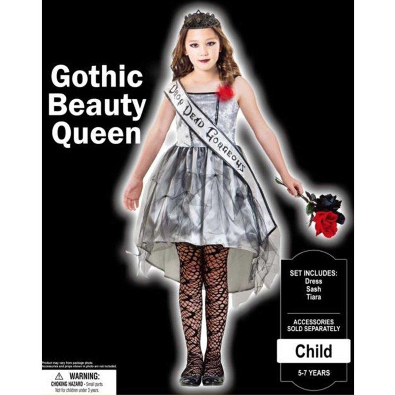 Costume Gothic Beauty Queen Girls 8-10 Years