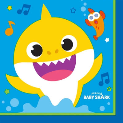 Baby Shark Lunch Napkins 16 Pack