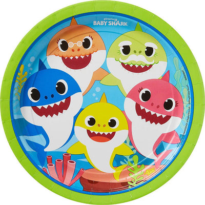 Baby Shark Dinner Paper Plates 8 Pack