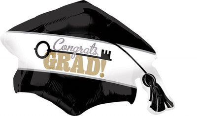 Graduation SuperShape Key to Success Cap Congrats Grad Foil Balloon