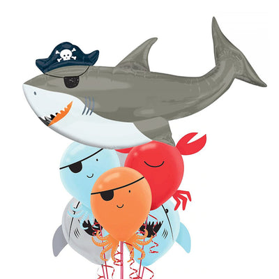 Pirate Shark Ahoy Supershape Balloon Party Pack