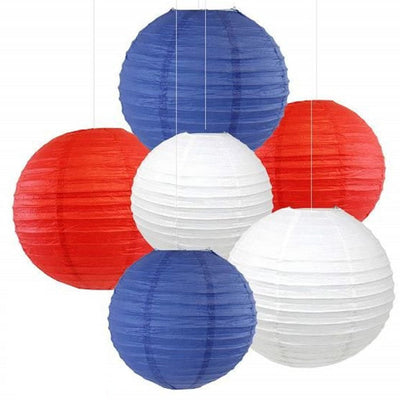 Football Blue, Red And White Western Bulldogs Lantern Decorating Pack