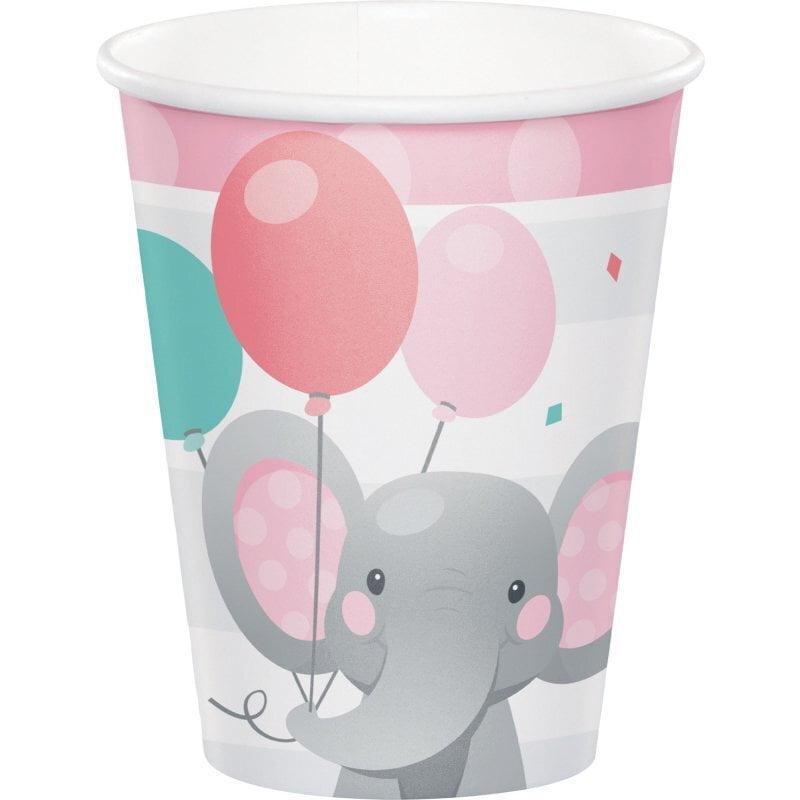 Enchanting Elephant Pink 16 Guest Tableware Party Pack