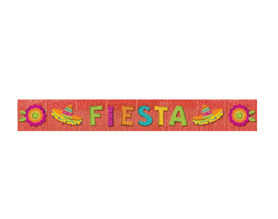 Mexican Taco Fiesta Glitter Fringe Banner