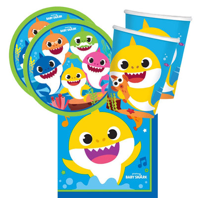 Baby Shark 16 Guest Large Tableware Party Pack